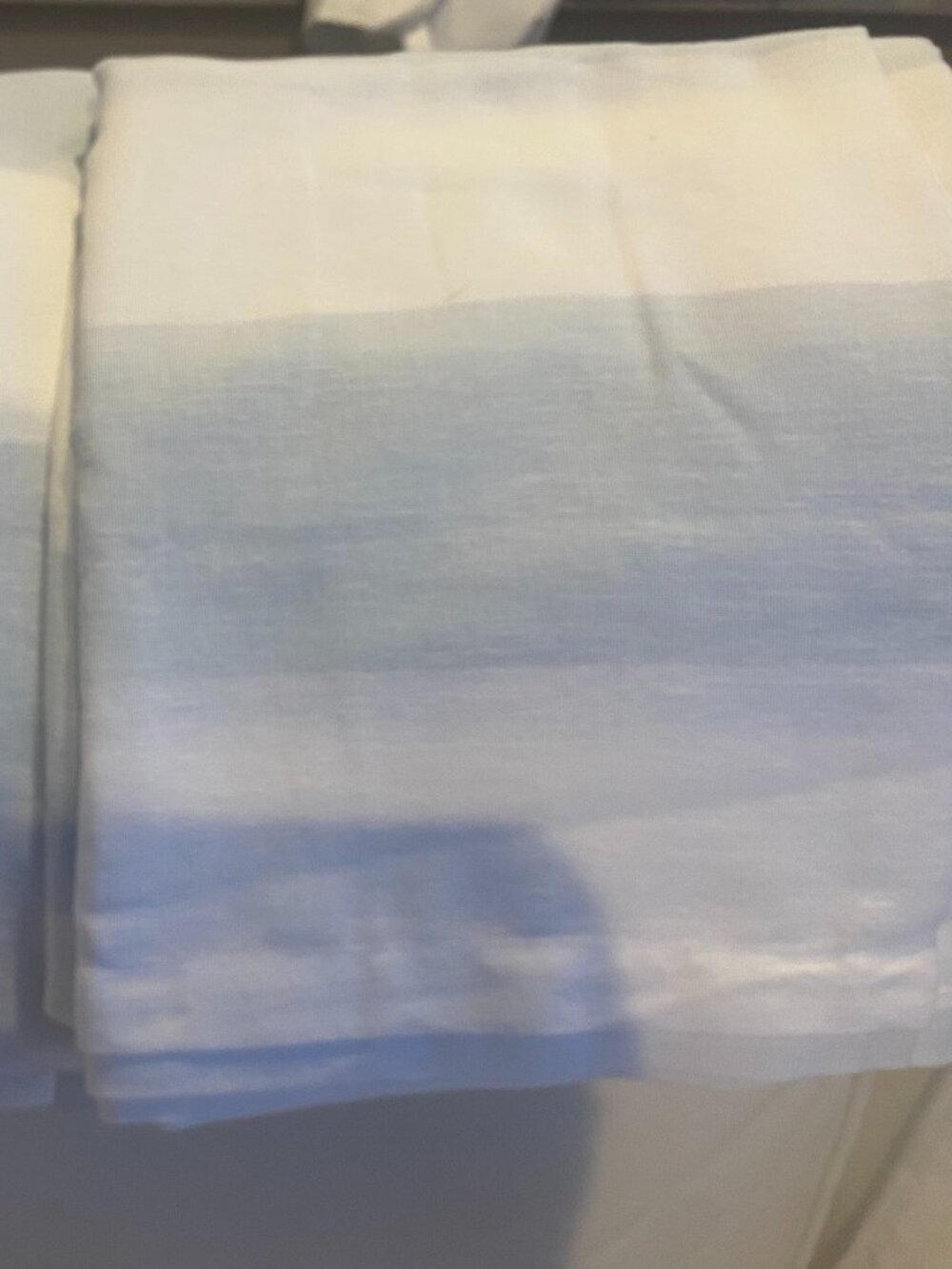 RACHEL ASHWELL Simply Shabby Chic Pair of BLUE & WHITE CURTAIN PANELS